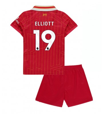 Liverpool Harvey Elliott #19 Primera Equipación Niños 2024-25 Manga Corta (+ Pantalones cortos)